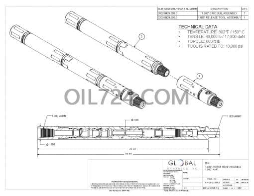 GDI 1.688" Heavy Duty Motorhead, Assembly - 1.000" AMMT 0302.0429.000.0 - Image 2